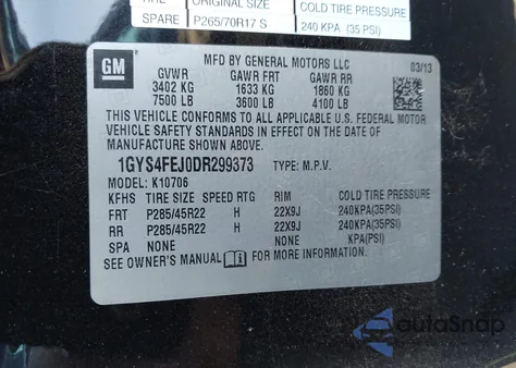 2013 Cadillac Escalade Hybrid Platinum Edition from USA, damaged, VIN 1GYS4FEJ0DR299373